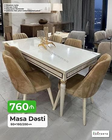 Masa Dəsti – 90×160/200 sm - Mexanizm: Açılan (uzanan). Standart ölçü