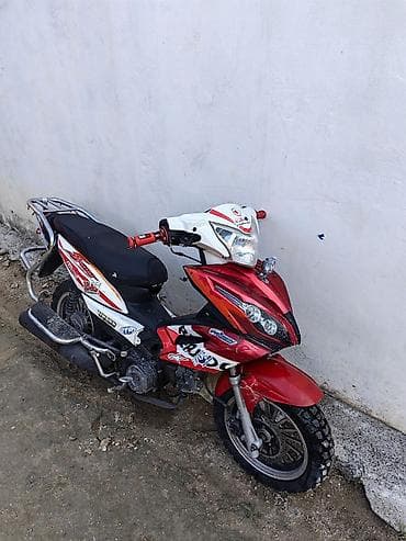 Nəqliyyat: Skuter/Səfər mopedi – off-road təkərlərli - Korpus: qırmızı-ağ rəng — 5