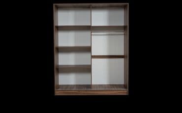 tek matraslar: Kupe, 2 qapılı Düz dolab, Qarderob, paltar dolabı — 5