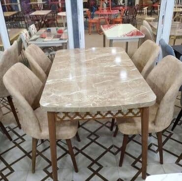 metbex stol stulu: Mətbəx üçün, Yeni, Açılmayan, Dördbucaq masa, 4 stul — 2