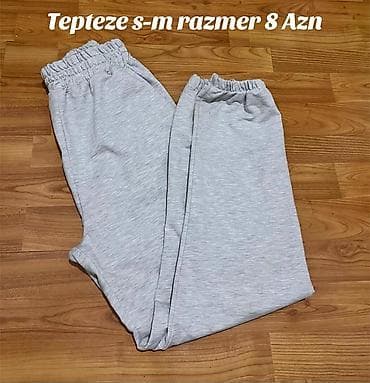 Boz rəngli idman şalvarı - Razmer: S–M - Qiymət: 8 AZN (şəkildə