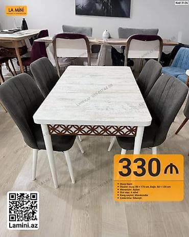 stol ustul: Məhsul: Masa Dəsti (Kod: 3126) - Qiymət: 330 ₼ - Ölçülər: Açıq – 80 × — 1