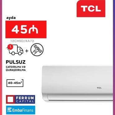 universal kondisioner pultu: Кондиционер TCL, Новый, 40-45 м², Сплит-система, Есть кредит, Бесплатная установка — 1