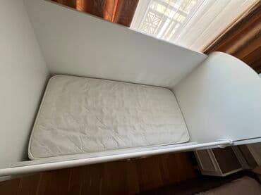 Lincoln: Для девочки и мальчика, Б/у, Четырехугольная, Колыбель, С бортиками, С матрасом, Без механизма качания — 2