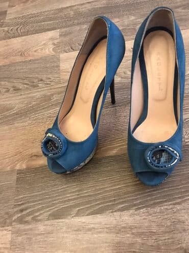 замшевые туфли на платформе: Brend: Paoletti Model: Heel 11198 Ölçü: 38 Rəng: 08-31 (mavi ton) Tip — 9