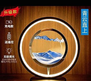 Sandıqlar: LED işıqlı qum saatı (qum mənzərə lampası) - Dizayn: Dairəvi çərçivə — 3