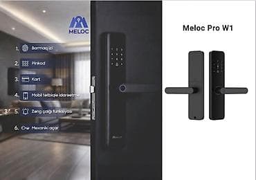 smart açar: Meloc W1 – Ağıllı qapı kilidi • Açılma üsulları: barmaq izi, PIN-kod — 1