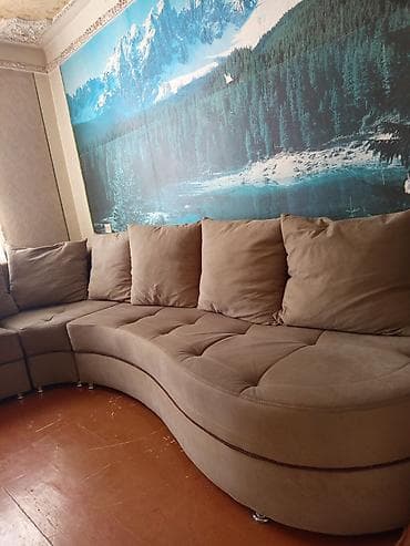 islenmis kunc divani: Künc divan, Açılmayan, Bazasız, Vеlur parça, Çatdırılma yoxdur — 2