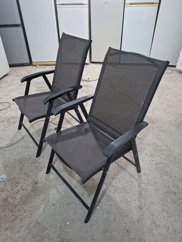 yığılan stul: Qonaq otağı üçün, İşlənmiş, Qatlanan, rəng - Qara Stul — 1