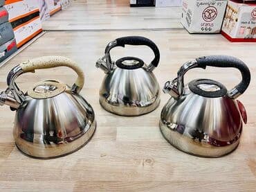 купить чайник в баку: Yeni, Çaydan, Paslanmayan polad, 3-dən çox l — 1