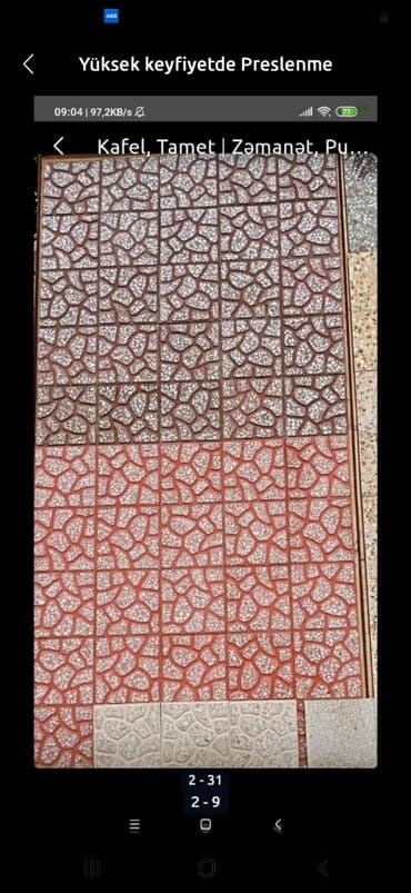 su cəni işləmiş: Yüksek keyfiyetde Preslenmiş Tamet daşlarinin topdan və pərakəndə — 15