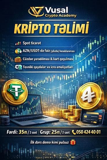 Услуги по строительству и ремонту: Kripto Təlimi – Vusal Crypto Academy Məzmun: - Spot ticarət üzrə — 1