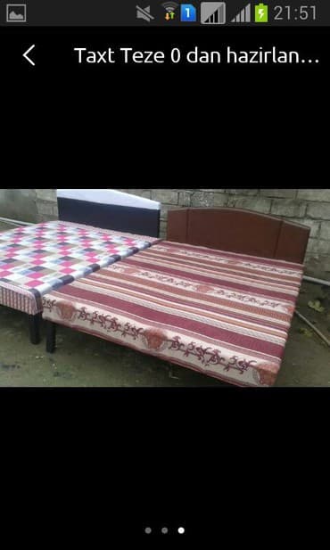 bağca mebeli: Carpayi teze mohkem haxirlari var 1 neferlik 50m 2 neferlik 100m — 1