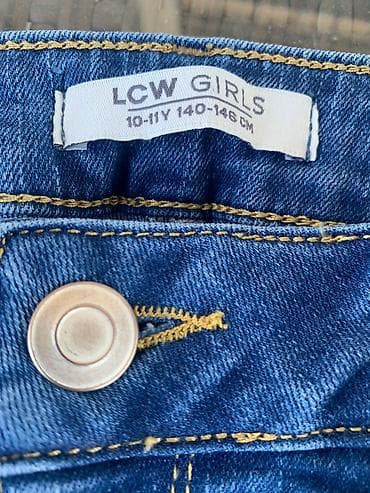 Uşaq geyimi və ayaqqabıları: Göy denim cins şalvar - Kəsim: şalvar ətəyində yan tikiş boyunca — 5