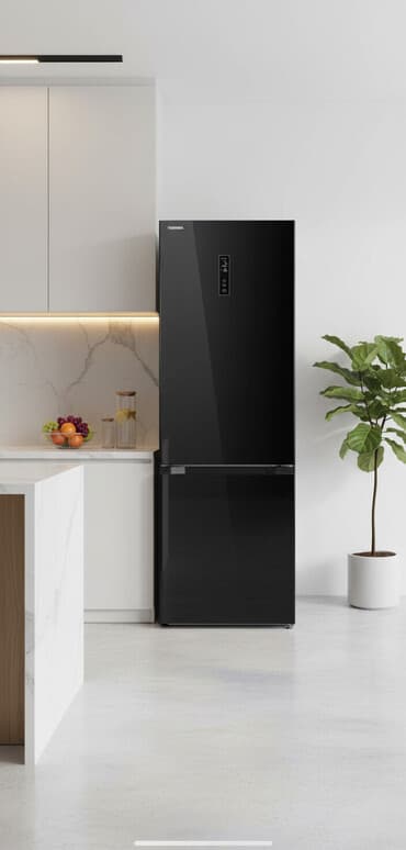 2ci əl soyducu: İşlənmiş 2 qapılı Toshiba Soyuducu Satılır, rəng - Qara, Təkərli — 1