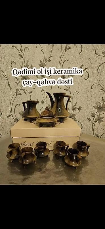 meqa mebel: Keramika qəhvə/çay dəsti retro üslub. elmler — 5