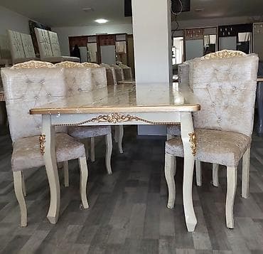 oturacaq: Qonaq otağı üçün, Yeni, Açılan, Kvadrat masa, 6 stul — 3