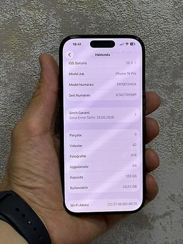 iphon 6 plus: IPhone 16 Pro, 128 GB, Space Gray, Zəmanət — 3