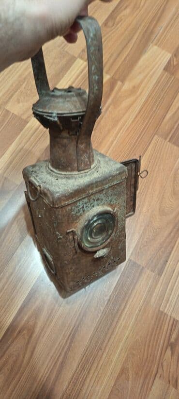 Velosiped ehtiyyat hissələri: Antik metal fənər/lanterna - Material: tamamilə metal korpus, qalın — 1