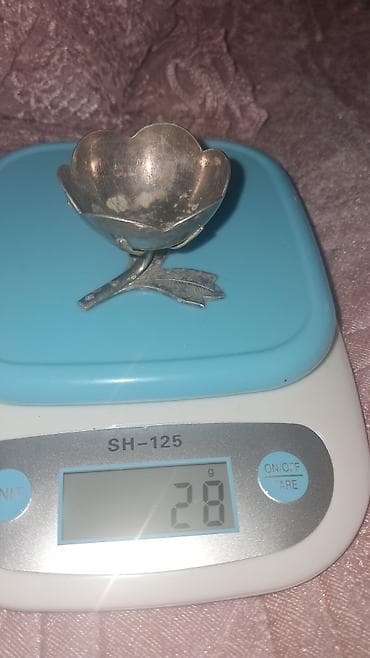 kompot qabı: Gümüşü rəngli 3 ədəd dekorativ qab dəsti - Dizayn: Çiçək ləçəyi — 3