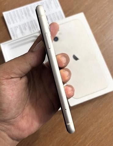 aplle 11: IPhone 11, 128 GB, Ağ, Zəmanət, Simsiz şarj, Face ID — 5