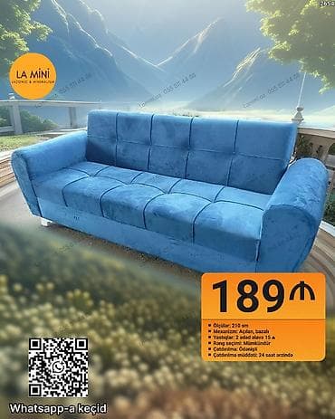 Divan, Açılan, Bazalı, Vеlur parça, Ödənişli çatdırılma