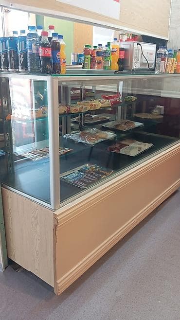 Şüşəli vitrin soyuducu tezgah - Mağaza, kafe, market və bufetlər üçün