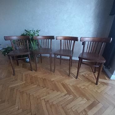 kafe masasi: Mətbəx üçün, Qatlanmayan, Stul — 2