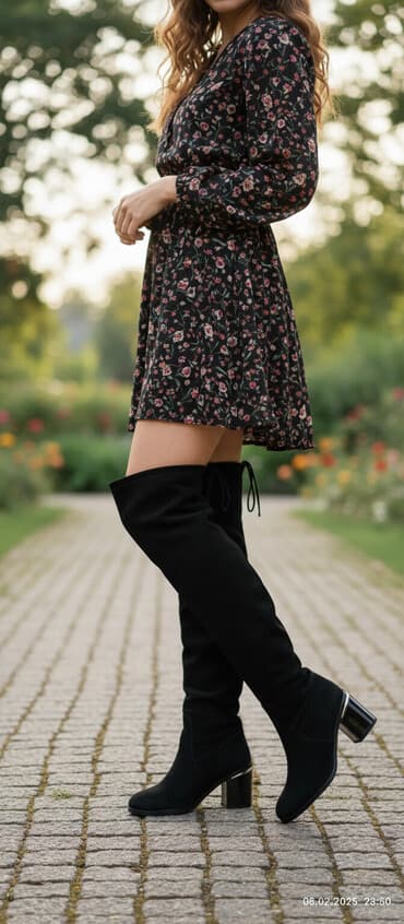 qara mokasinlər: Çəkmə, Elle, Ölçü: 38, rəng - Qara, Yeni — 1