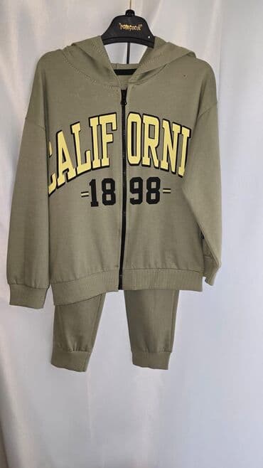 детские комплекты трусы и майка: Uşaq üçün iki hissəli idman dəsti - Rəng: zeytun-yaşıl - Üst — 1