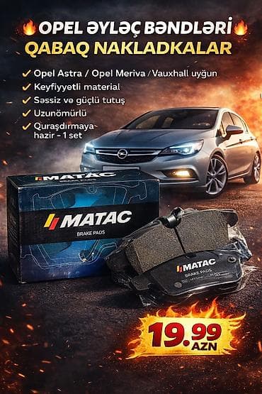sukan seti: MATAC ön əyləc bəndləri – Opel Astra, Opel Meriva və Vauxhall — 1
