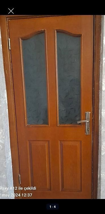 taxda qapi: Taxta daxili qapı – şüşəli model - Material: keyfiyyətli ağac (taxta — 3