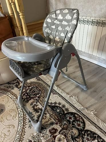 Uşaq yemək stulu – VAVA brendi, boz rəng - Rahat və sabit — 1