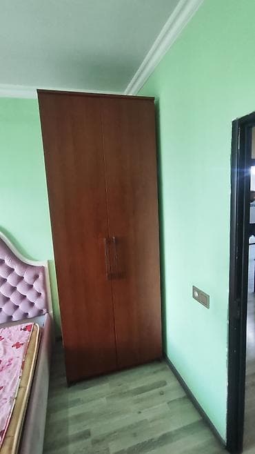 dehliz dolabl: 2 qapılı, Qəhvəyi, Taxta, Açılan, Düz dolab — 1