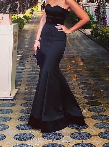 военная форма: Qara rəngli gecə/libas – balıq kəsimi - Model: korsetli, strapless — 3