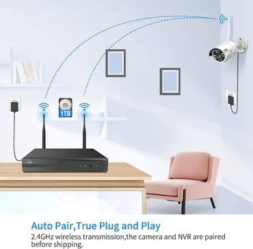 uşaq izleme kamerasi: 【DC12V Power Plug-in & Easy Setup】Wireless means camera and NVR is — 2