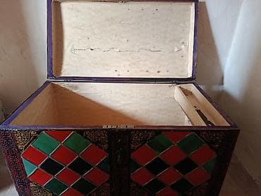 bambu tekstil: Əl işi sandıq/çemodan – Qedimi 1960 inci ilin sandigidi qedimi real — 2