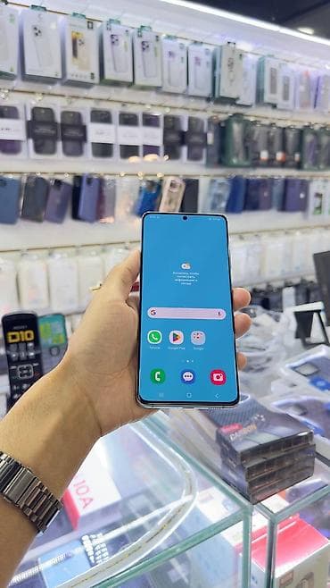 Samsung Galaxy S21 Ultra, 256 ГБ, цвет - Серебристый, Беспроводная зарядка
