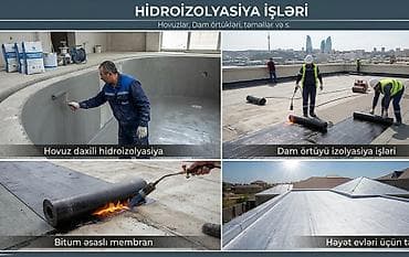 dam: Xidmətlərimiz: ​Dam örtüklərinin izolyasiyası (Yağışa, qara və günəş — 1