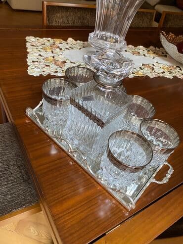 Armudu stəkanlar: Хрустальный набор с серебром — 2