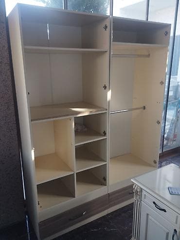 boru utu: 4 qapılı, Güzgülü, Bej, Digər material, Açılan, Düz dolab — 2
