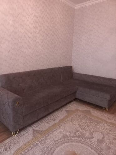 mebel qonaq otagi: Künc divan, Açılmayan, Bazasız, Vеlur parça, Çatdırılma yoxdur — 1