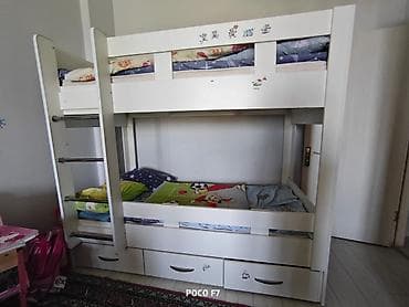 stik: Oğlan və qız üçün, İşlənmiş, Çarpayı, Matrassız, Siyirməli, Laminat — 1