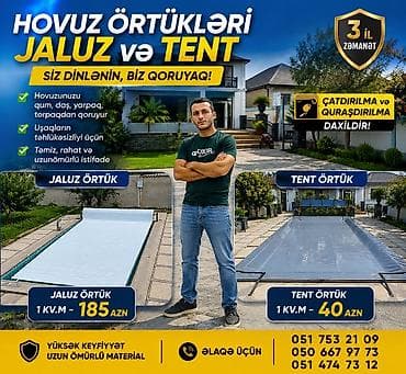 Hovuz Örtükləri – Jalüz və Tent Sistemləri Hovuzunuzu hər mövsüm
