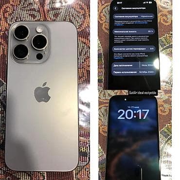 iphone: IPhone 15 Pro, 128 GB, Gümüşü, Face ID — 1