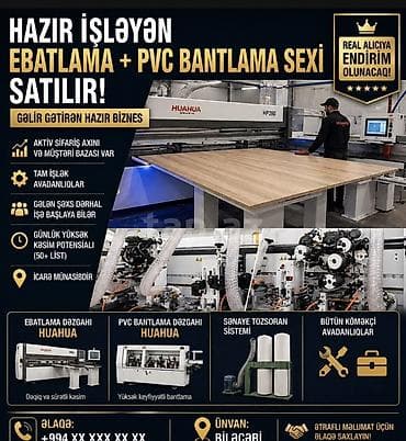 Premium Kəsim və PVC Biznesi Satılır — Hazır Qurulmuş Sistem Bakıda — 1