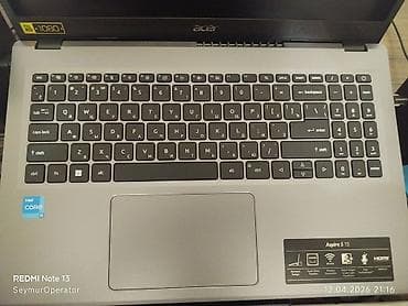 şit ustu monitor: Acer Aspire 5 15 noutbuku Texniki xüsusiyyətlər və imkanlar: - Ekran — 2