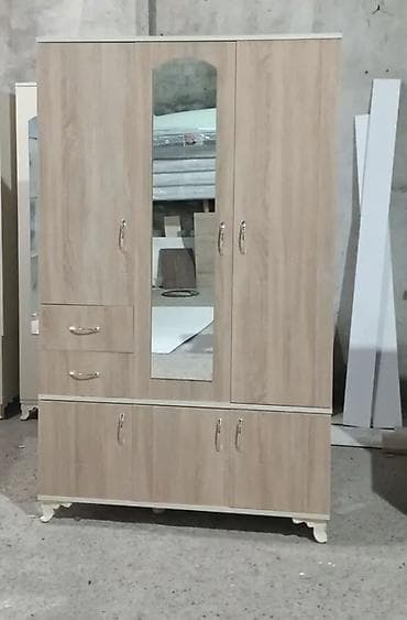 5 qapı, Güzgülü, Digər rəng, Digər material, Açılan, Düz dolab — 1