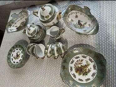 hemise yasil: Çay dəsti, rəng - Yaşıl, Farfor, Epiag, 6 nəfərlik, Çexiya — 2