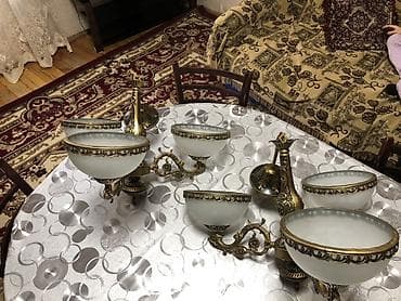 Klassik üslubda bürünc tonlarda dekorativ işıqlandırma dəsti